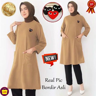 Baju atasan tunic import  tunik  kaos  atasan wanita tunik  XL 