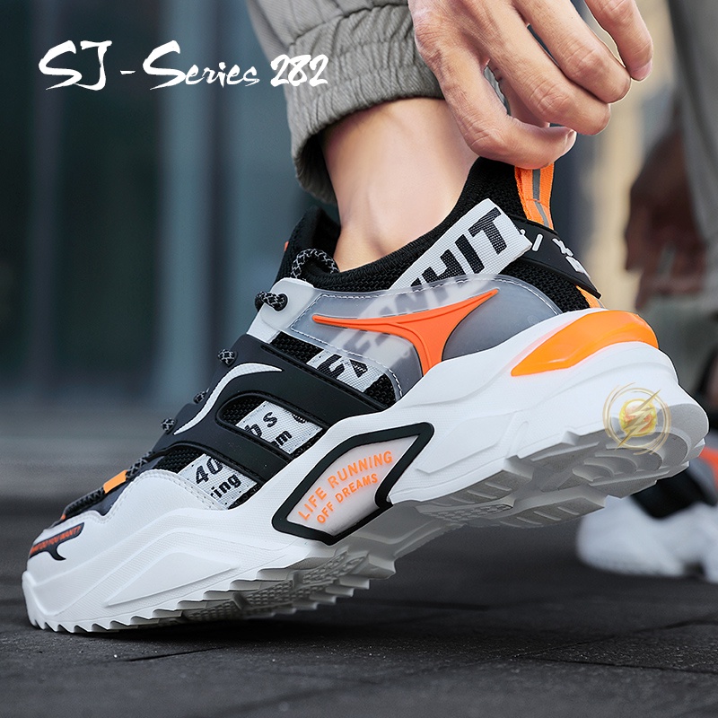 [J.walk] Sepatu Sneakers Tali Pria Casual Bisa Untuk Kuliah Hangout Kualitas Import Premium Kekinian FREE KAOS KAKI - 282 free box