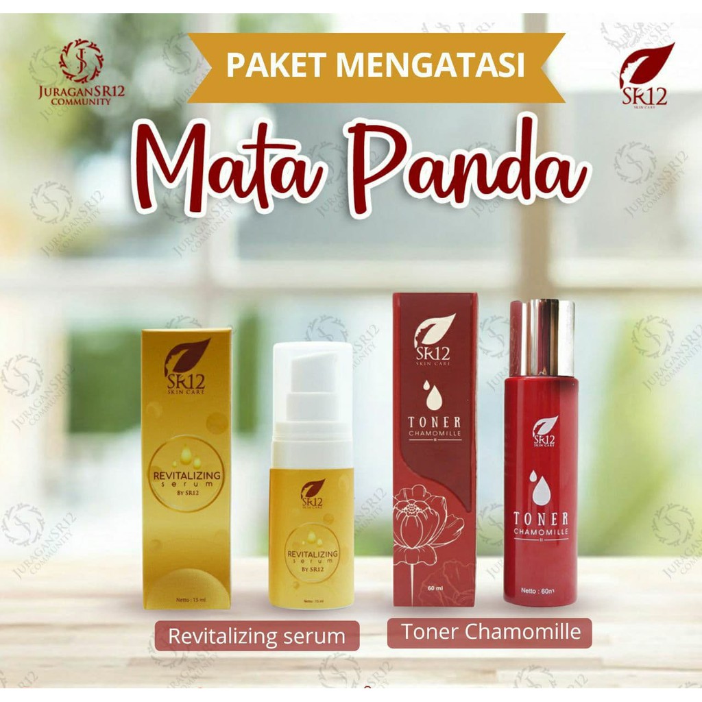 Paket Perawatan Kecantikan Wajah Mata Panda Lingkar Hitam Skincare Bpom SR12 Cream Pemutih Wajah