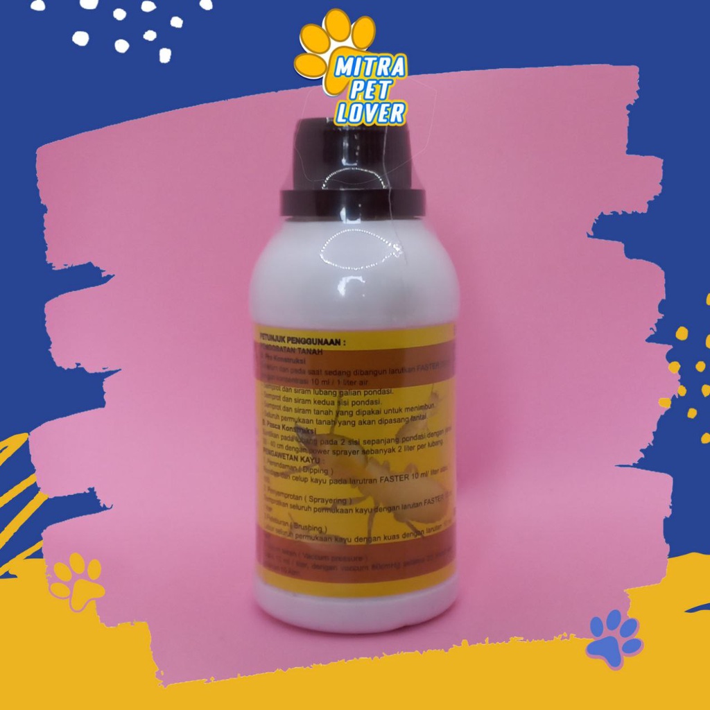 OBAT CAIR PEMBASMI RAYAP TERMISIDA - FASTER EC 250 ML - AMPUH MUJARAB LANGSUNG MATI- MURAH GARANSI KUALITAS ASLI ORIGINAL - PET ANIMAL PLANTS HEALTHCARE &amp; VETERINARY TAMASINDO OBAT KESEHATAN &amp; VITAMIN TERNAK HEWAN BINATANG PELIHARAAN MITRAPETLOVER