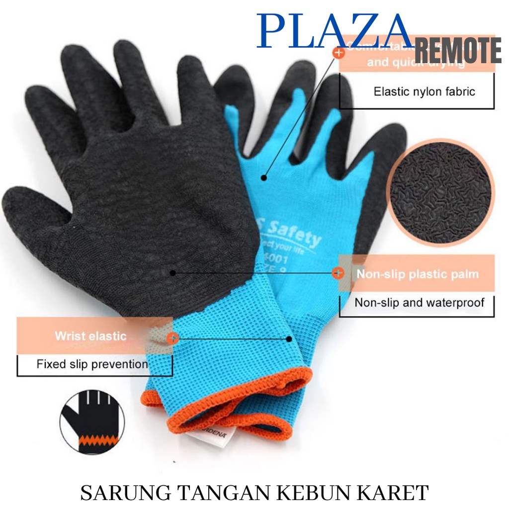 SARUNG GLOVE TANGAN KEBUN BAHAN KARET LATEX WATERPROFF