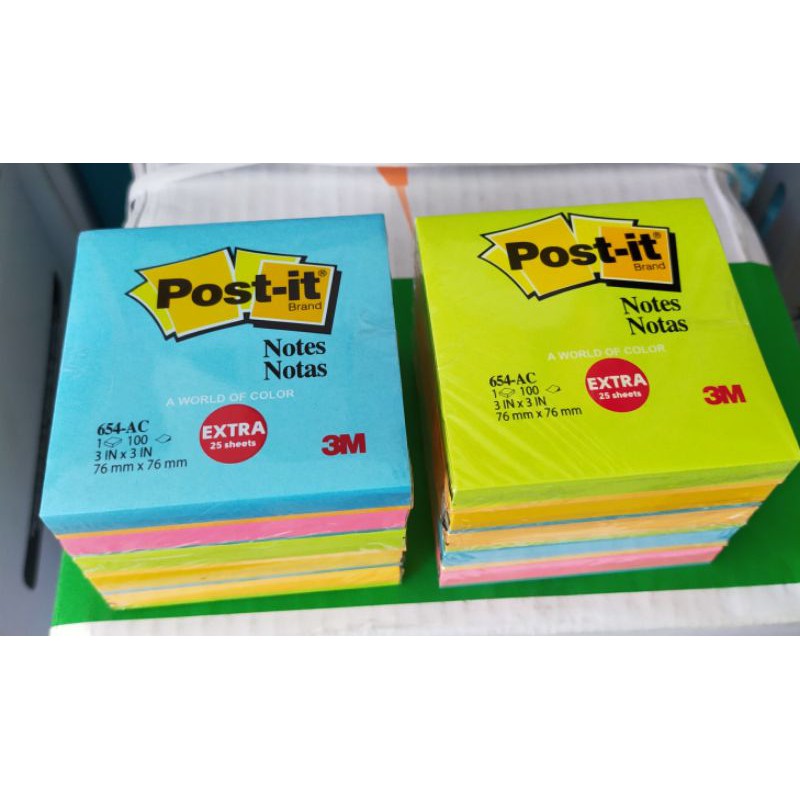 

POST IT 3M - 654, MEMO PADS, STICKY NOTES RB9