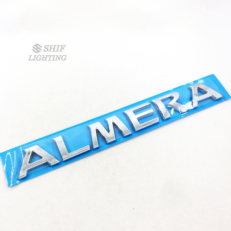 1Pc Stiker Emblem / Badge Bahan ABS Warna Chrome untuk Mobil Nissan almera