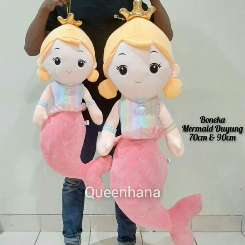 Boneka Karakter Mermaid lucu Bahan Soft Lembut Dan Elastis XL 50cm Jumbo 70cm Giant 90cm