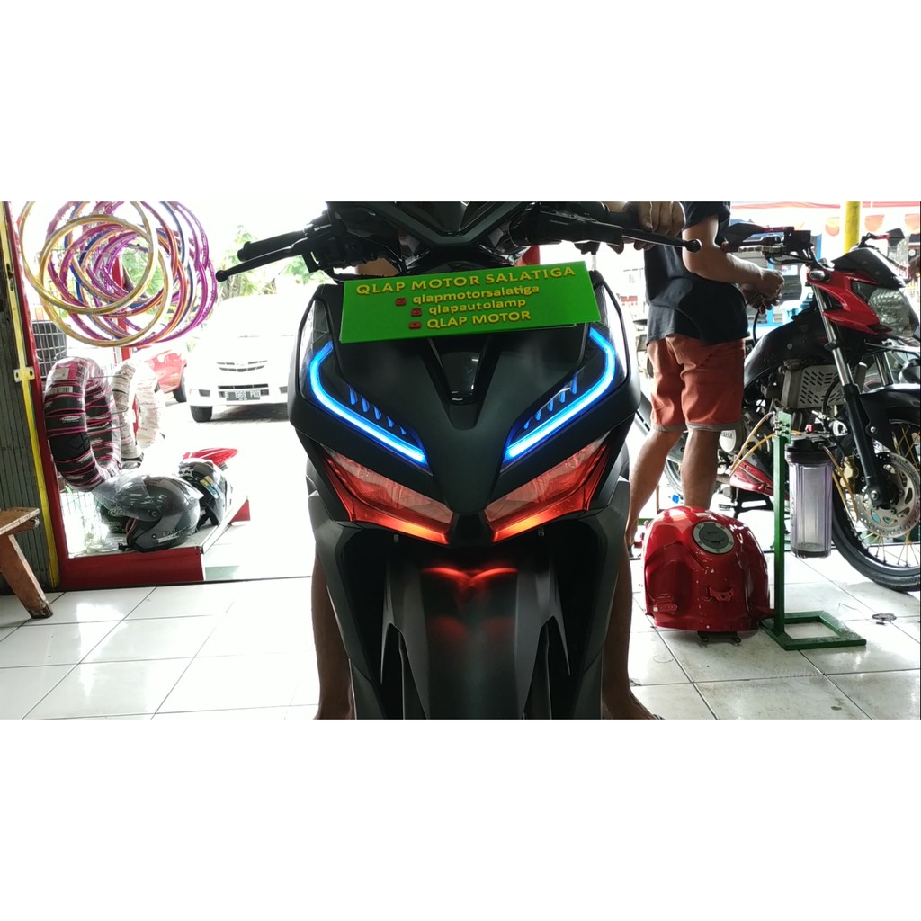 Custom Lampu Alis/DRL Running+Demon Vario125New dan Vario150New