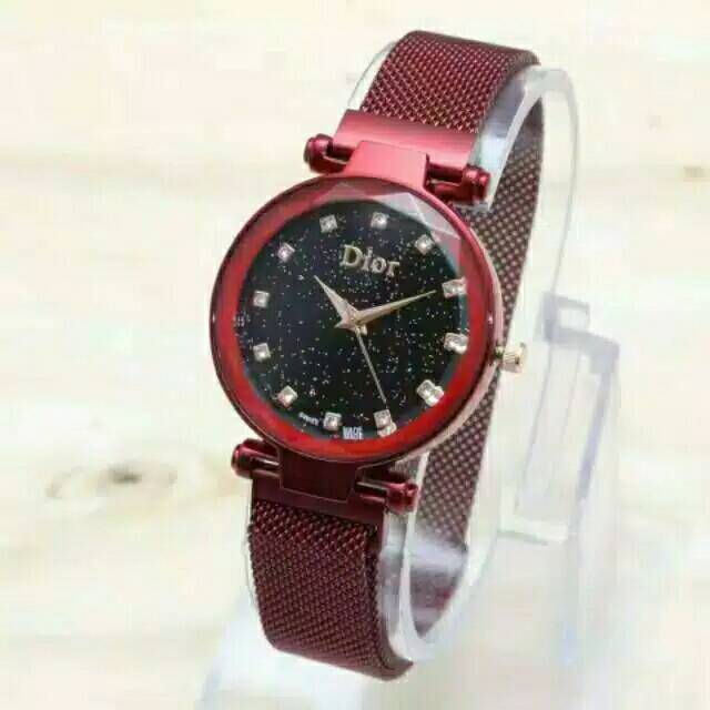 ( Dikirim Dari Jakarta)  Ready 8 Warna Jam Tangan Wanita permata Magnet Mata Segi D726