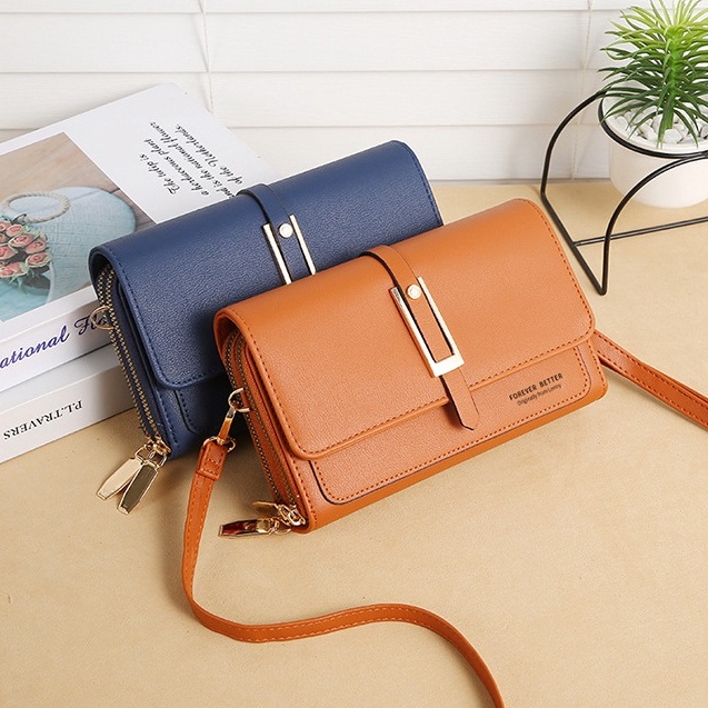 Tas Wanita Selempang Wanita Sling Bag Tas Korean Import Wanita Termurah Tas Bahu Tas Messenger Tas Tali Kulit Tas Kasual Cewek bahan PU Leather Premium 91.ID