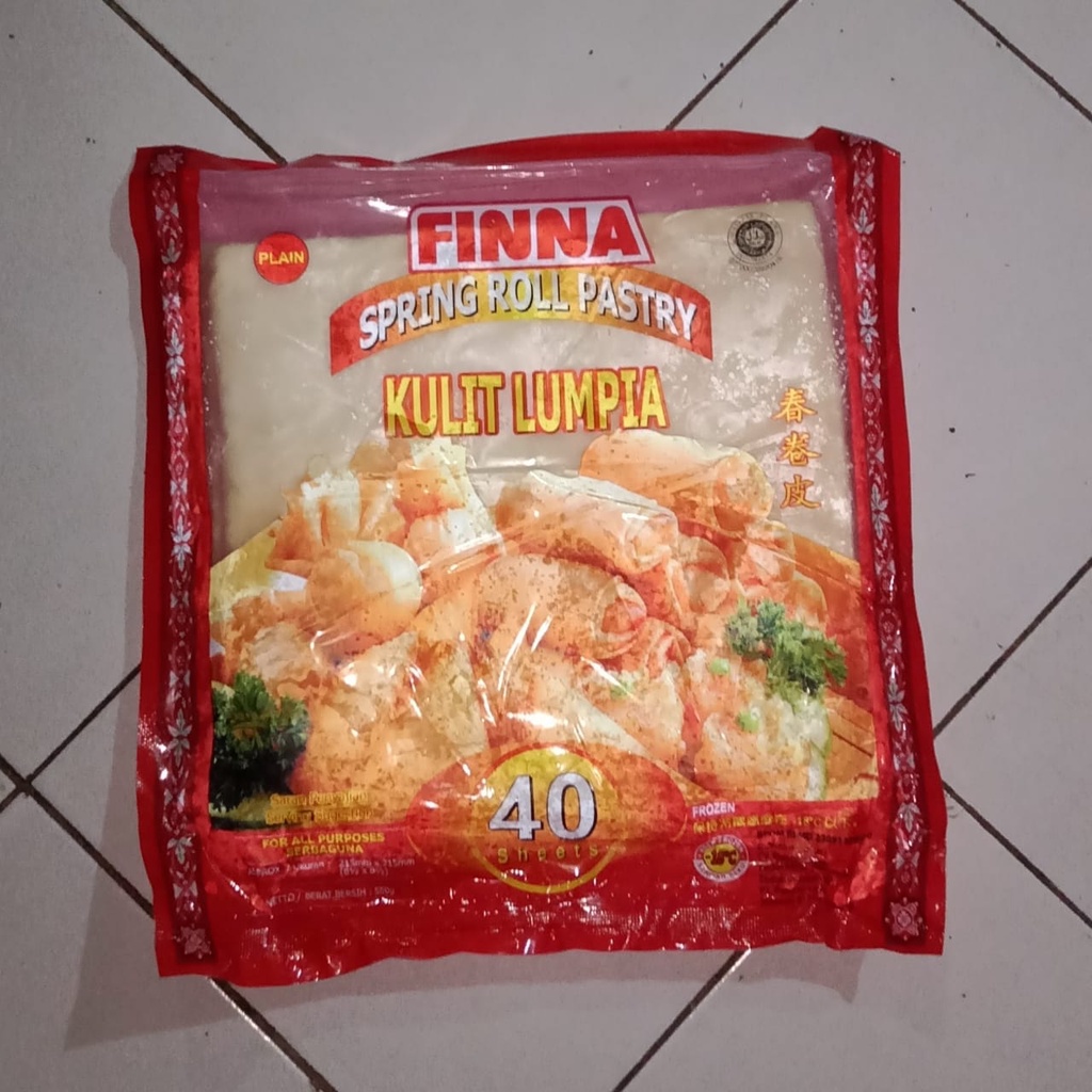 Kulit Lumpia Finna Besar - Spring Roll Pastry - Ukuran 21,5 x 21,5 cm - isi 40