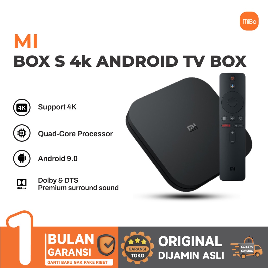 Xiomi Global Box S 4K HDR Android TV Google Assistant 2GB 8GB Android 8.1
