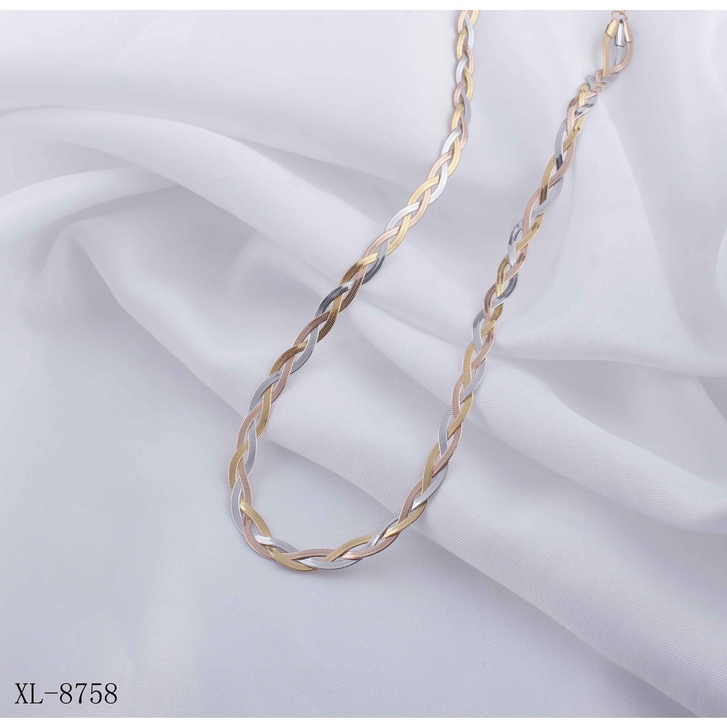 Set Titanium Perhiasan Kalung Dan Gelang Fashion Jewelry 8758/3198