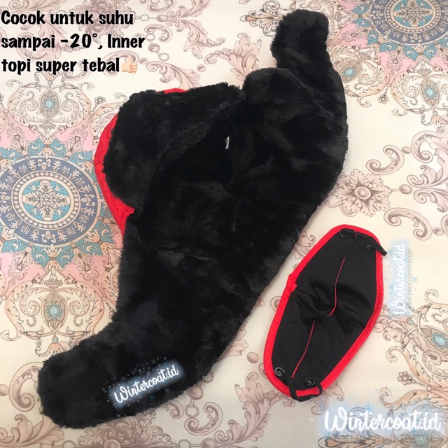 Topi Ushanka winter russia masker musim dingin Russian hat cap winter + mask ski snow trapper hat