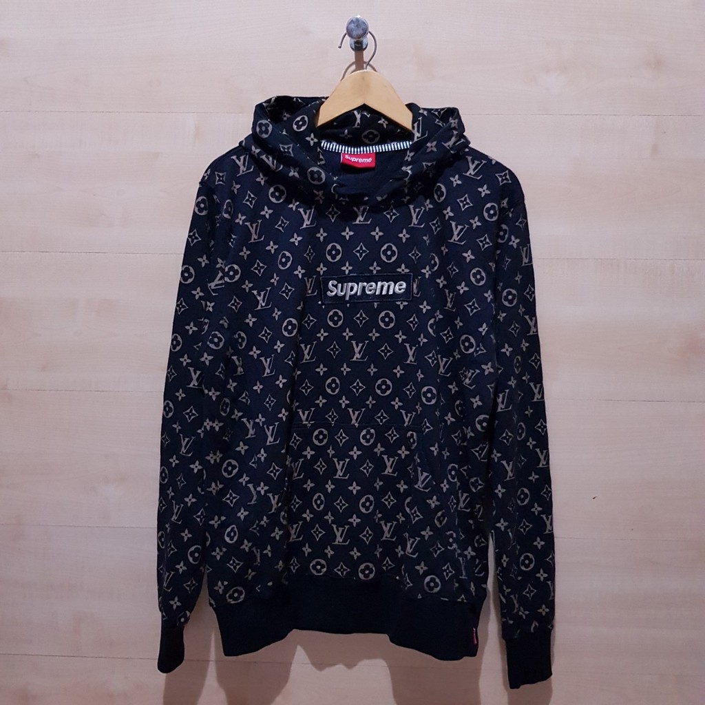 brown supreme lv hoodie