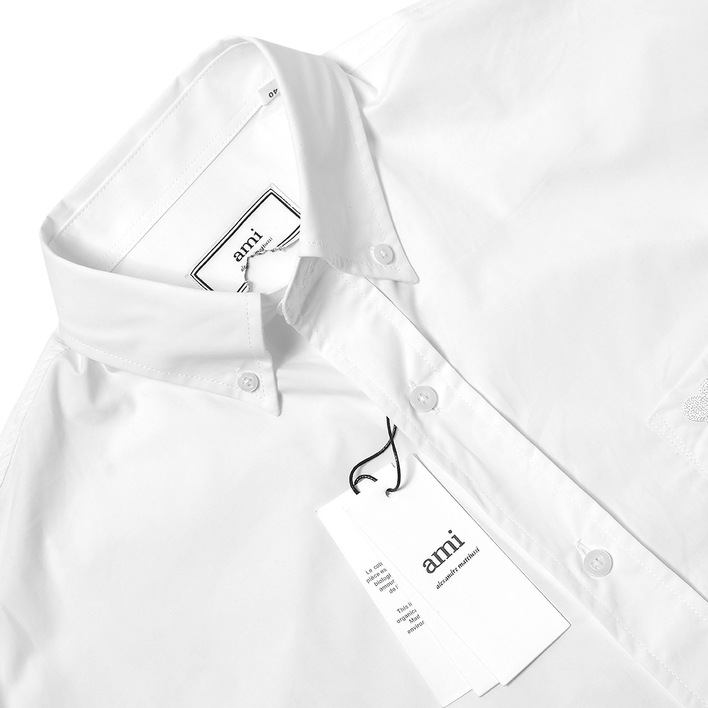 4M1 Tonal Logo Short Sleeve Shirt White