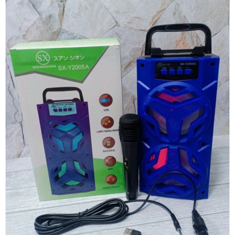 Speaker Bluetooth Karaoke SX-2005 New/Free mic