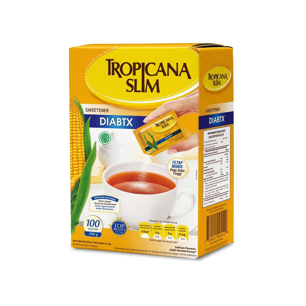 

Tropicana Slim No Calorine Sweetener Diabetic 100x2g