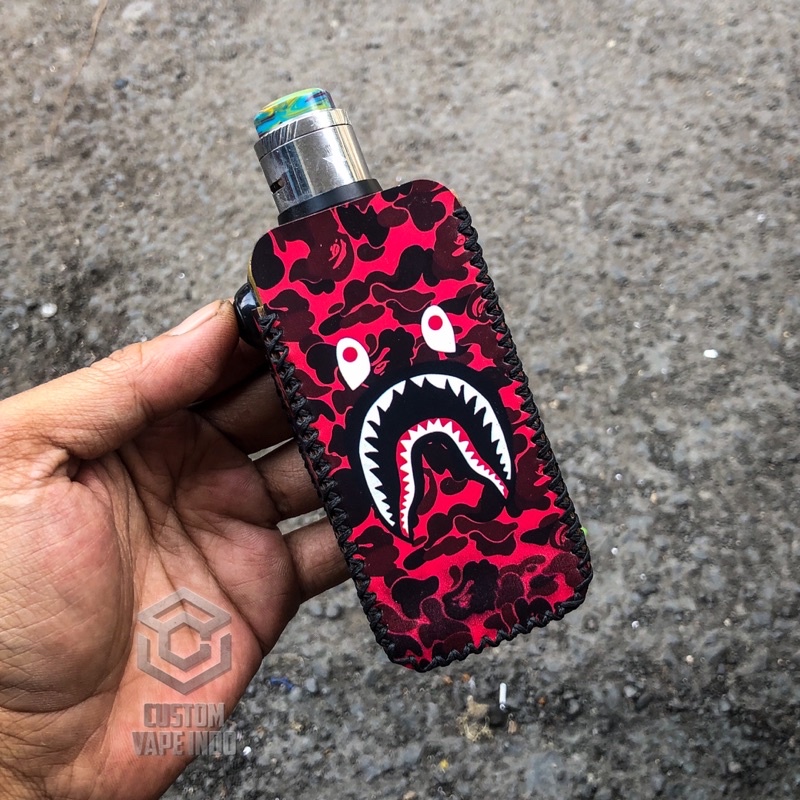 Leather Sleeve Case Hexohm V3 Anodize Custom Lubang Logo Motif Full ptint