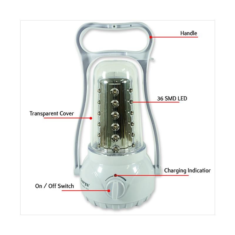 SURYA Lampu SHL L3501 N - Lampu emergency 36 LED Rechargeable