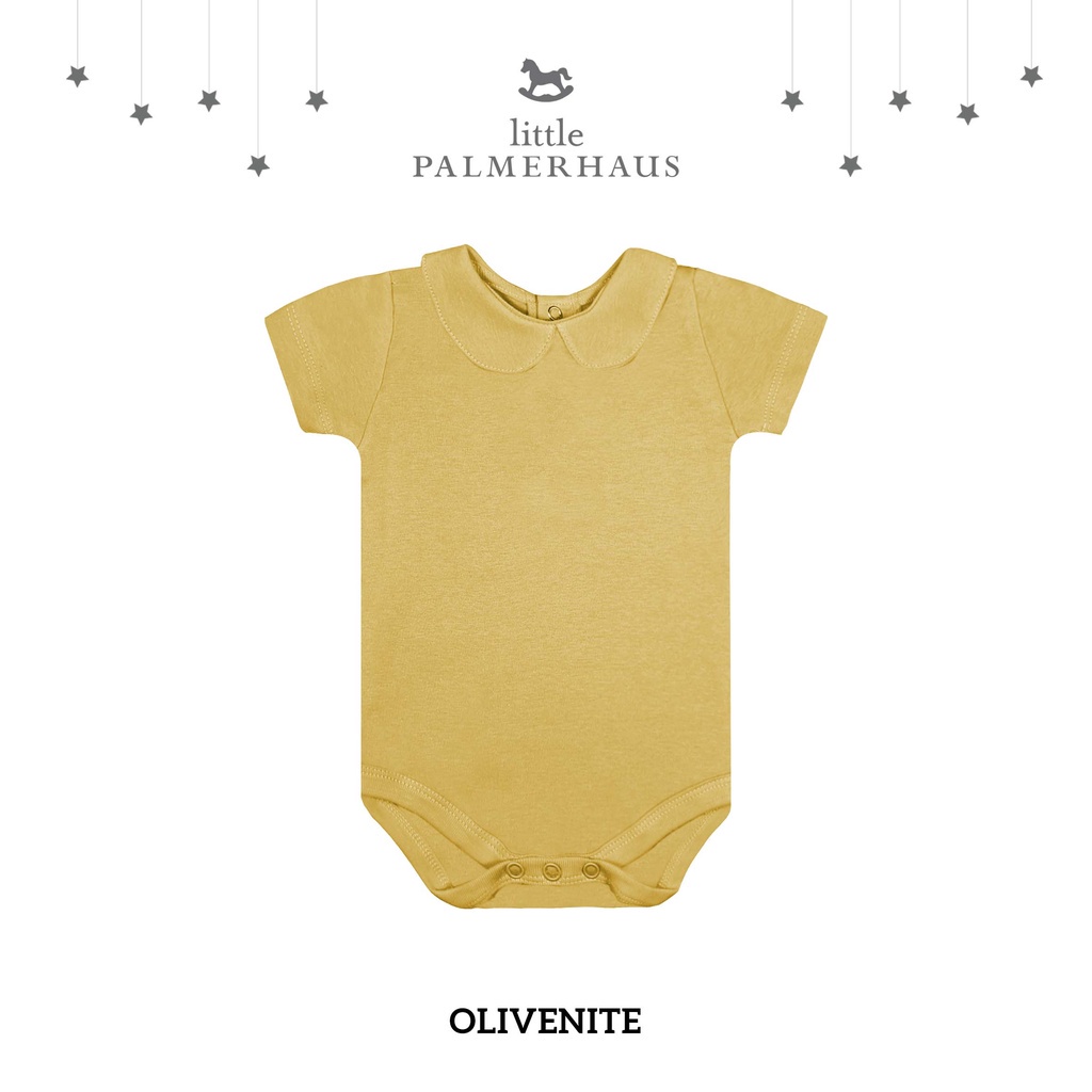 Little Palmerhaus - Girl Collar Bodysuit Short Sleeve 0-9 bulan