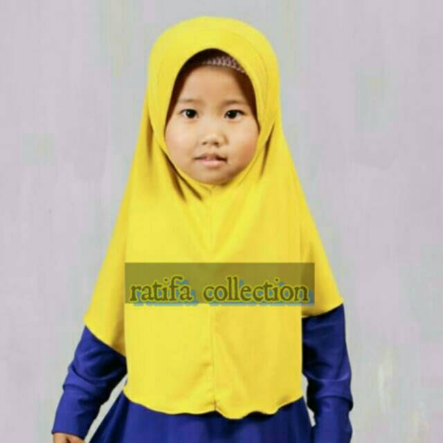 Hijab anak bahan jersey usia 1-13thn Kerudung Jilbab Anak Bayi Perempuan Premium.by ratifa colection