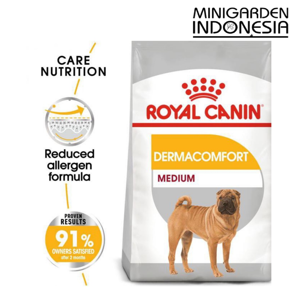 ROYAL CANIN MEDIUM DERMA 3KG dermacomfort dogfood dryfood makanan anjing dewasa pakan royalcanin 3 KG