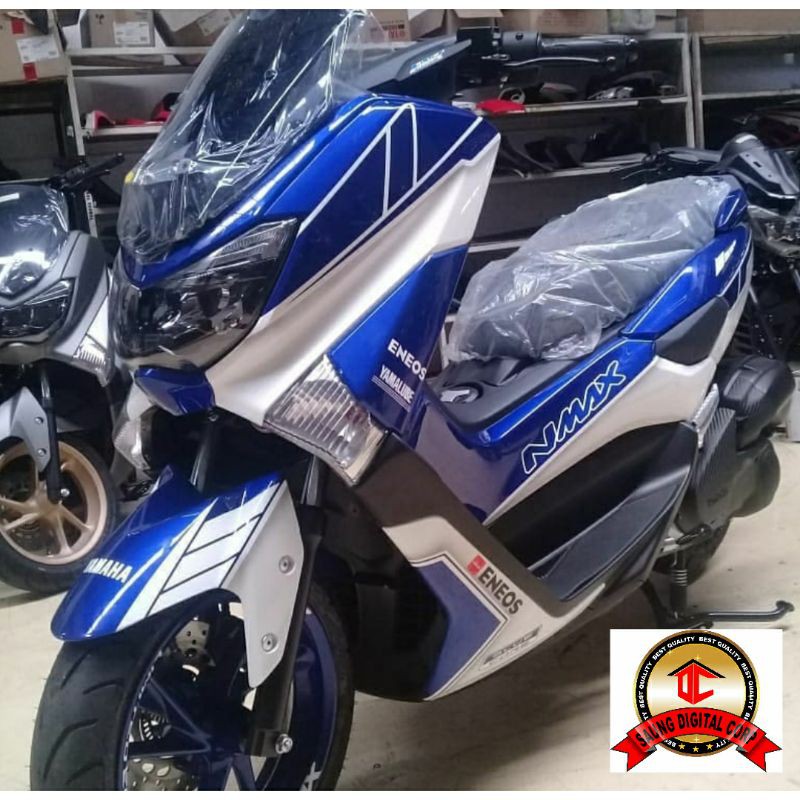 Sticker Decal NMAX Full Body Motif Eneos Yamalube Biru Putih