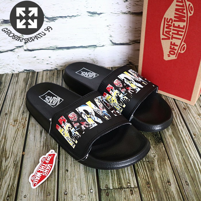 PGS SENDAL VANS MARVEL SLIDE SPORT HITAM SANDAL SLOP PRIA PGS SENDAL VANS MARVEL SLIDE SPORT HITAM SANDAL SLOP PRIA