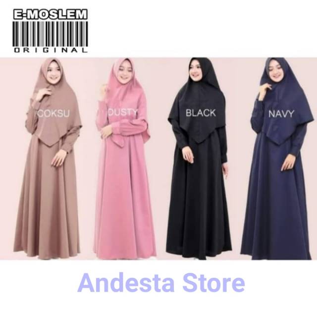 BAJU GAMIS WANITA BAJU MUSLIMAH MONALISA BAHAN WOLFIS POLOS - GAMIS SYARI