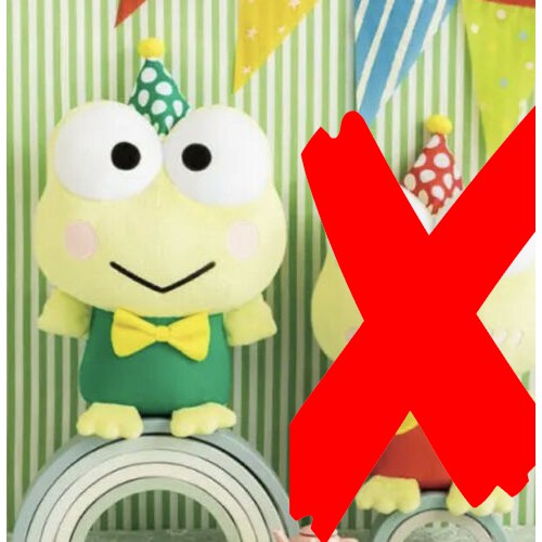 ORIGINAL Sanrio Keroppi Party BIG Plush - Boneka Keroppi