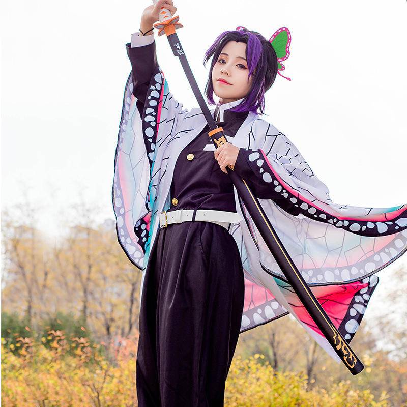 【Wetrose】Ready Stock Anime Demon Slayer Kimetsu No Yaiba Tanjirou Kamado Nezuko Giyuu Zenitsu Muichiro Shinobu Mitsuri Kanao Cosplay Costume Kostum Baju Kimono Set