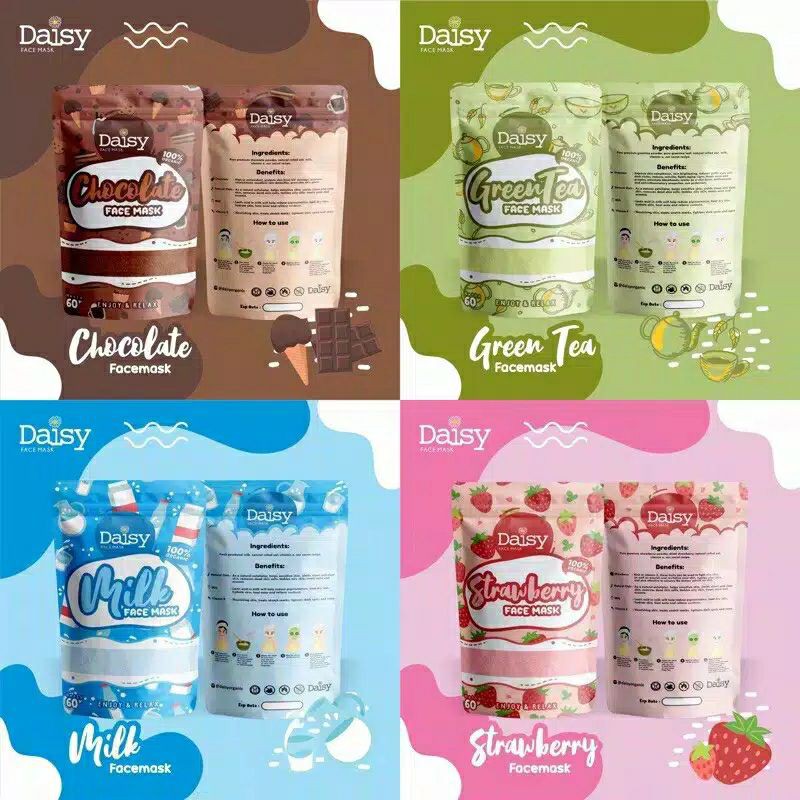 Masker Daisy Organic 60gr &amp; 20gr free spatula