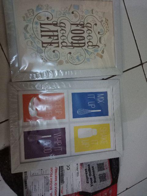 Promooooo!!! 1 Buah Wall Decor Frame Fiber A4 - Kitchen Series Hiasan Dinding Shabby Chic