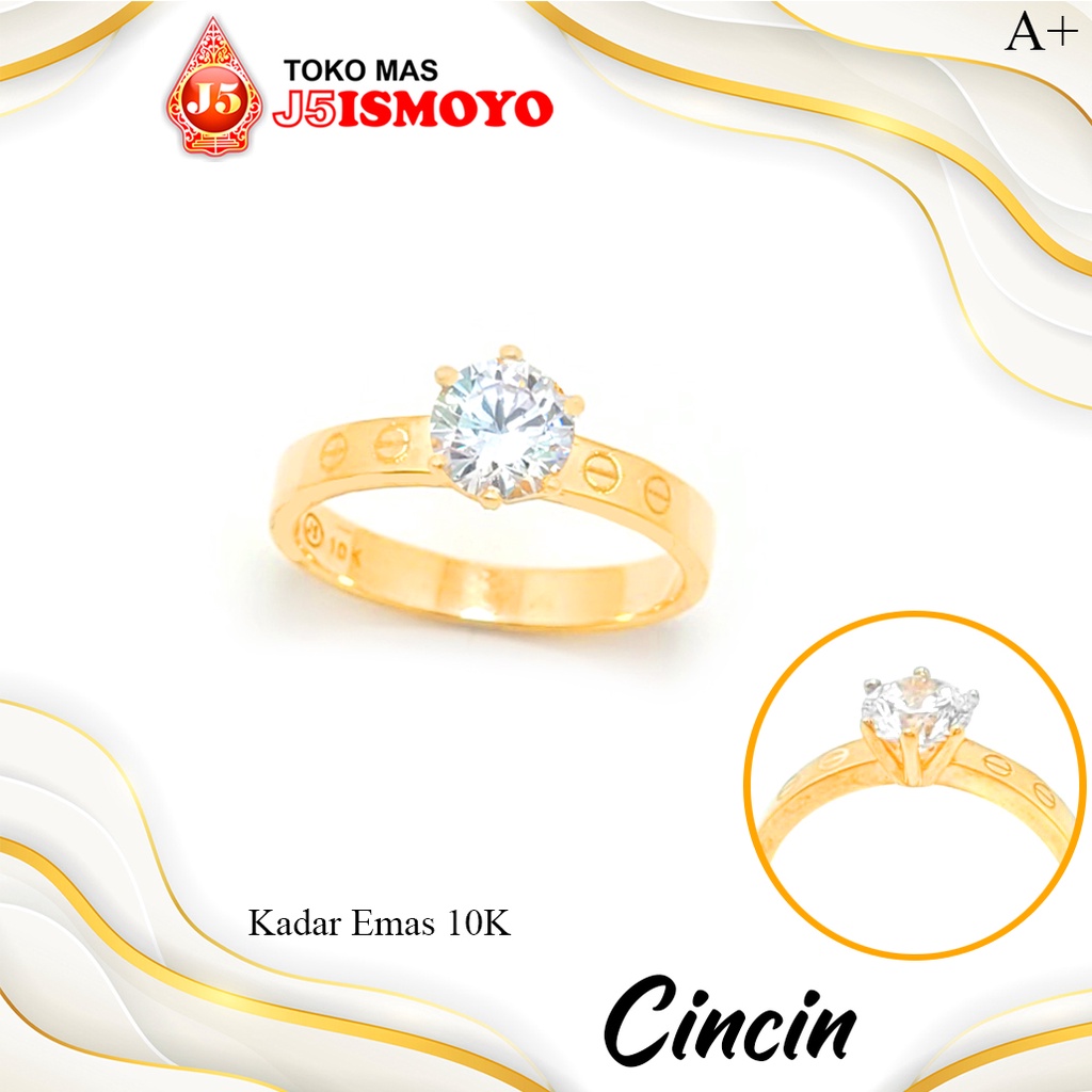 Cincin Emas Cartira Solitaire J5 Ismoyo