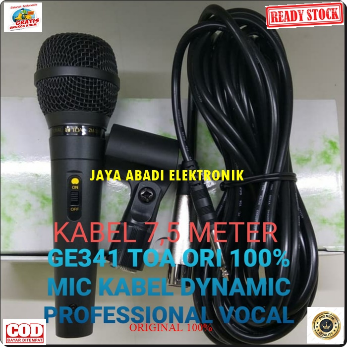 G341 TOA ORIGINAL MIC KABEL BESI KARAOKE LEGENDARY DYNAMIC MIKROPON MIK MICROPHONE CARDIOID MIKROPHONE MEETING METING CABLE VOKAL ARTIS VOCAL AUDIO SOUND BEST SISTEM PROFESIONAL PRO PENGERAS SUARA HIFI SUARA SENSITIF MC PIDATO SEMINAR CERAMAH ACARA LEGEND