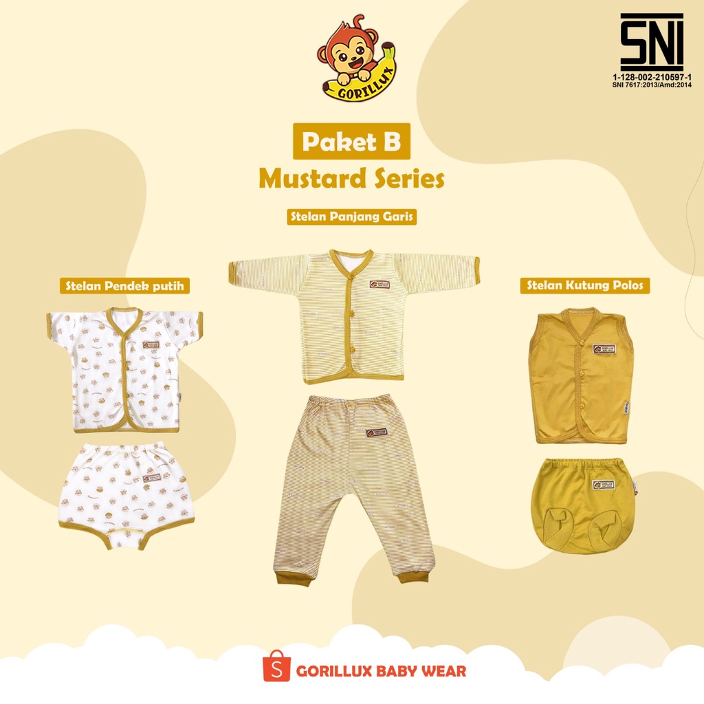 Gorillux Paket Baju Bayi Newborn SNI - Paket Baju Bayi Baru Lahir Gorilux