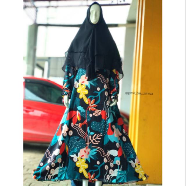 Gamis Syari Set Khimar Bahan Maxmara Super