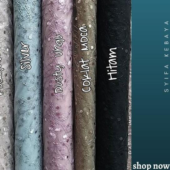 ✩ Kain Brukat Tile Sakura. Lace Brokat Tulle Bordir. Bahan kebaya modern dress gamis. Burkat Tille ➼