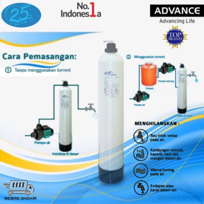 PENYARING AIR PAM DAN TANAH POE ADVANCE EVEREST FILTER TABUNG