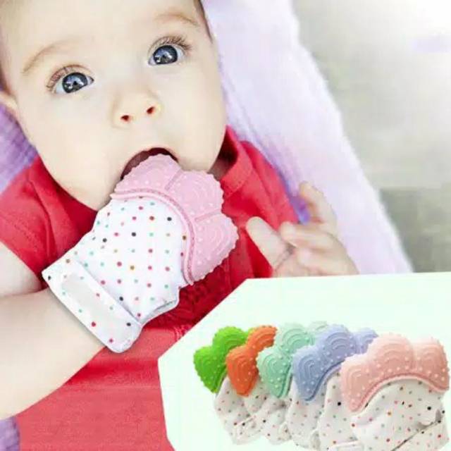 Baby Mitten Glove Sarung Tangan Teether Bayi Gigitan Bayi R07