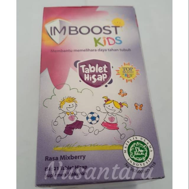 Imboost Kids tablet rasa mixberry vitamin imun isi 21 tablet