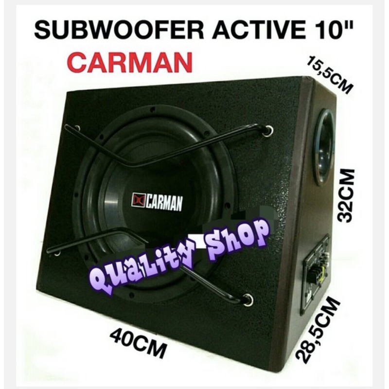 subwofer aktif mobil/basstube carman 10 inch super bass menggelar