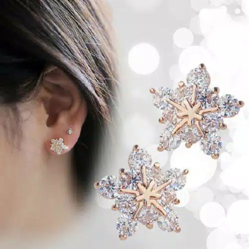 Anting Tusuk Kristal Motif Slowflake Terlariss !!!