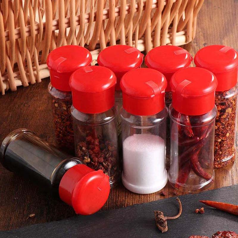 5pcs Botol Shaker Bumbu Garam Lada Cuka Bbq Bahan Plastik Untuk Rumah