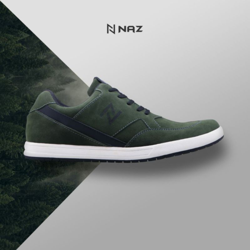 Sepatu Sneakers Casual Naz - Sepatu Lokal Brand Sepatu Distro Bandung Original [hijau)