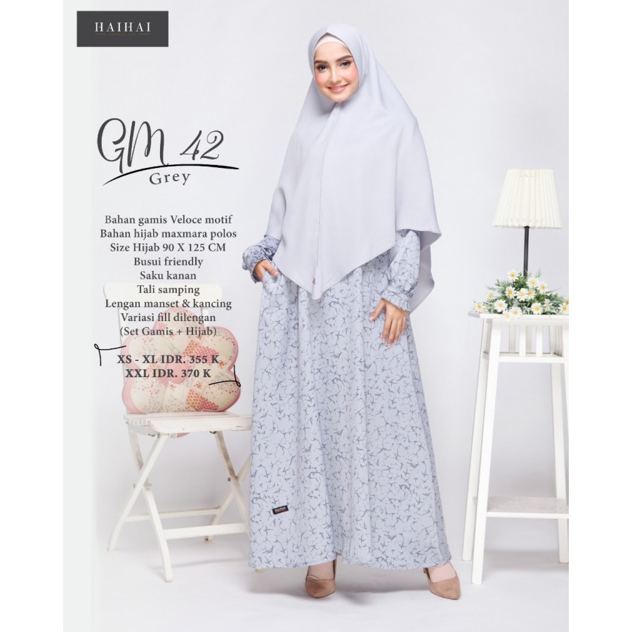 GAMIS HAIHAI GM 42 ABU | Toko Nibras Di Makassar