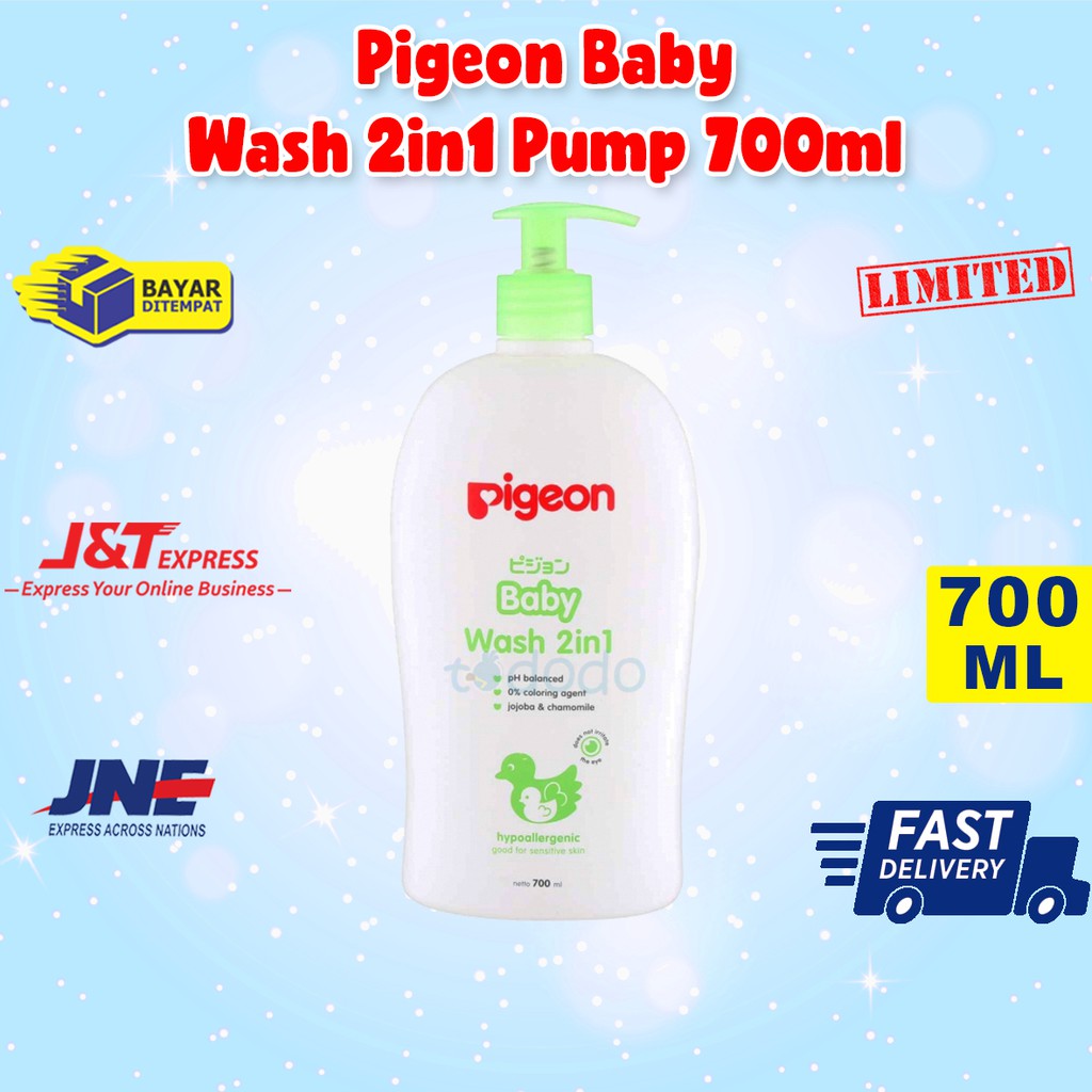 Pigeon Baby Wash 2in1 700ml Pump - Sabun Shampoo Bayi