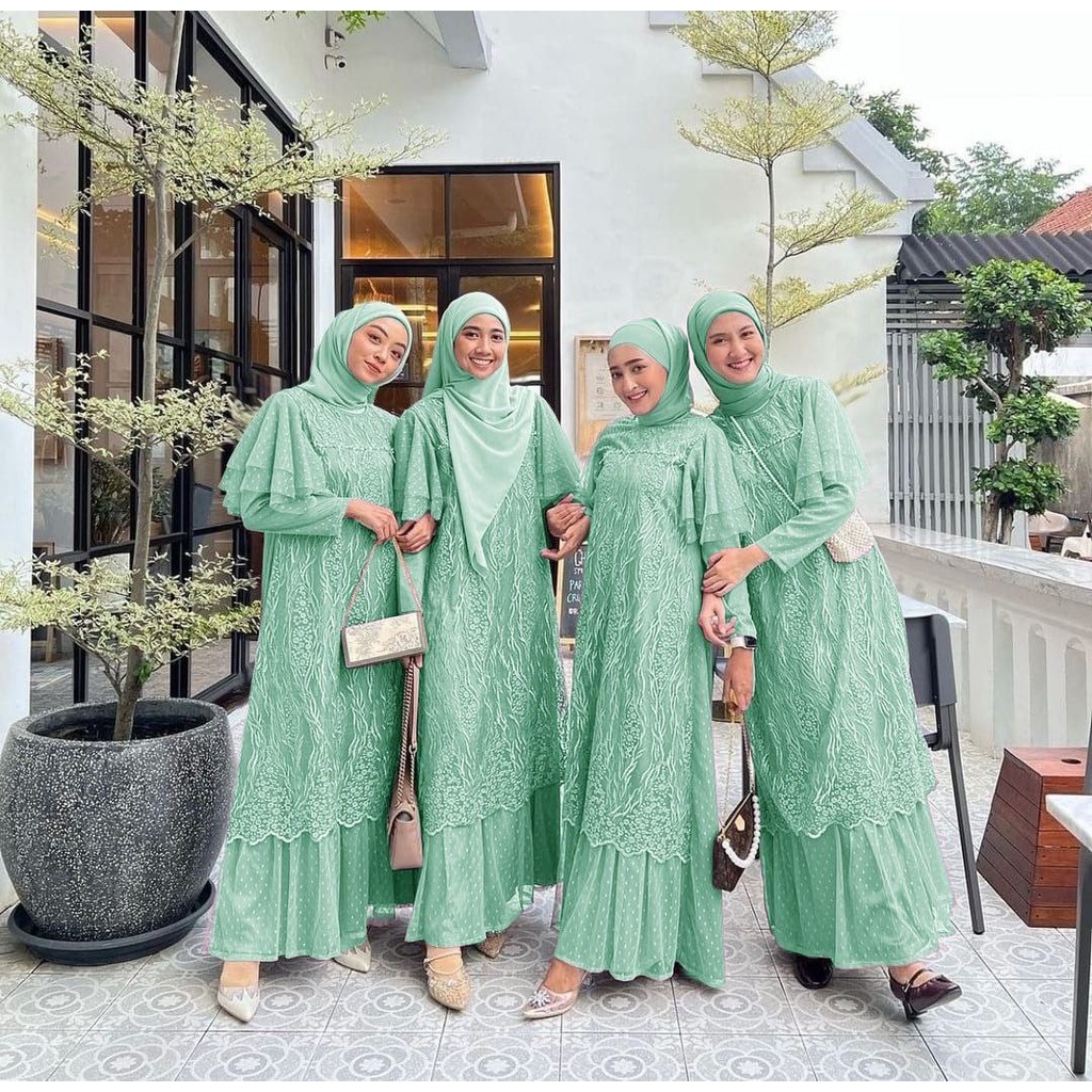 MX KEISYA FASHION BRUKAT WANITA TERLARIS / GAMIS MEWAH TERBARU / PAKAIAN MUSLIM PESTA