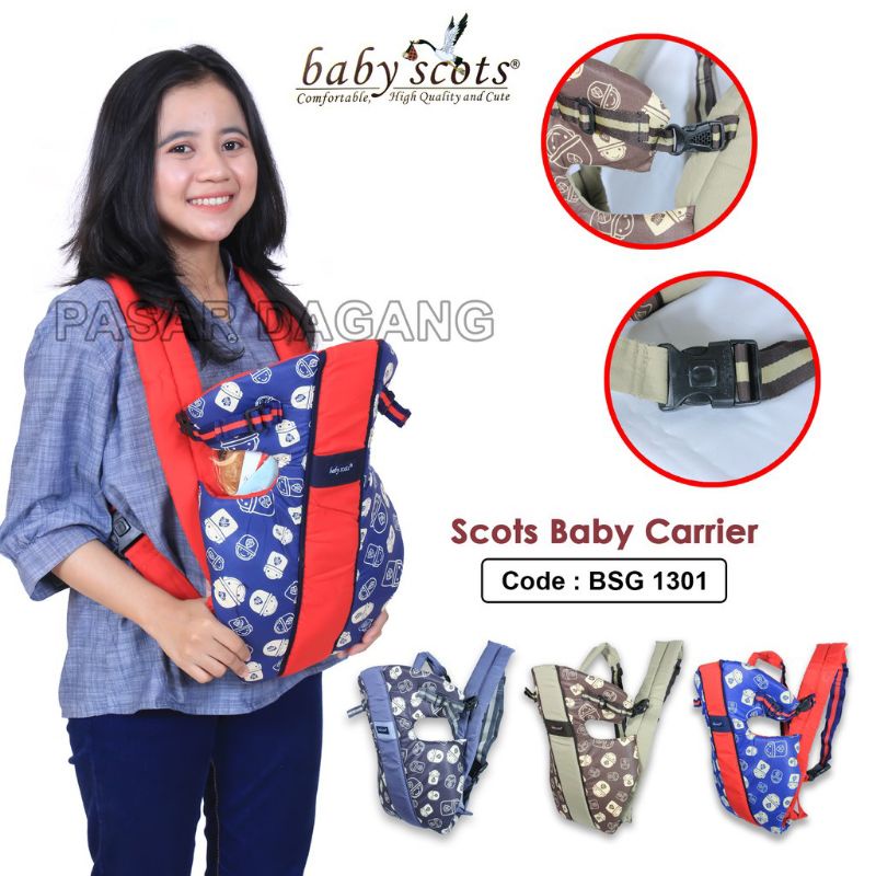 Baby Carrier - Gendongan Bayi Merk Baby Scots [PRELOVED] - Perlengkapan Bayi Baru - Feeding Set - Ta