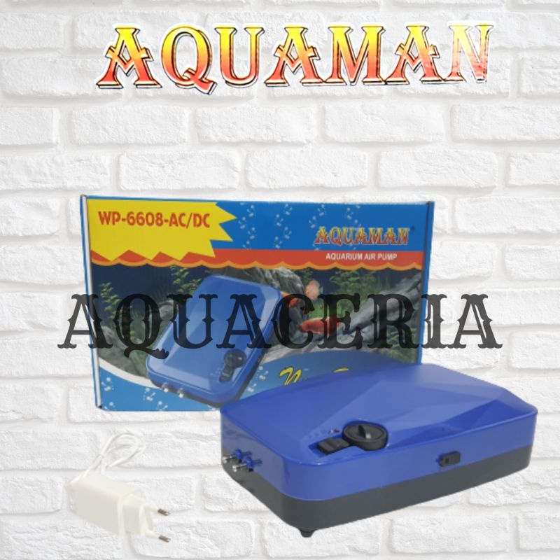 AERATOR AC/DC AQUAMAN 6608 AIR PUMP 2 OUTPUT AQUARIUM AQUASCAPE