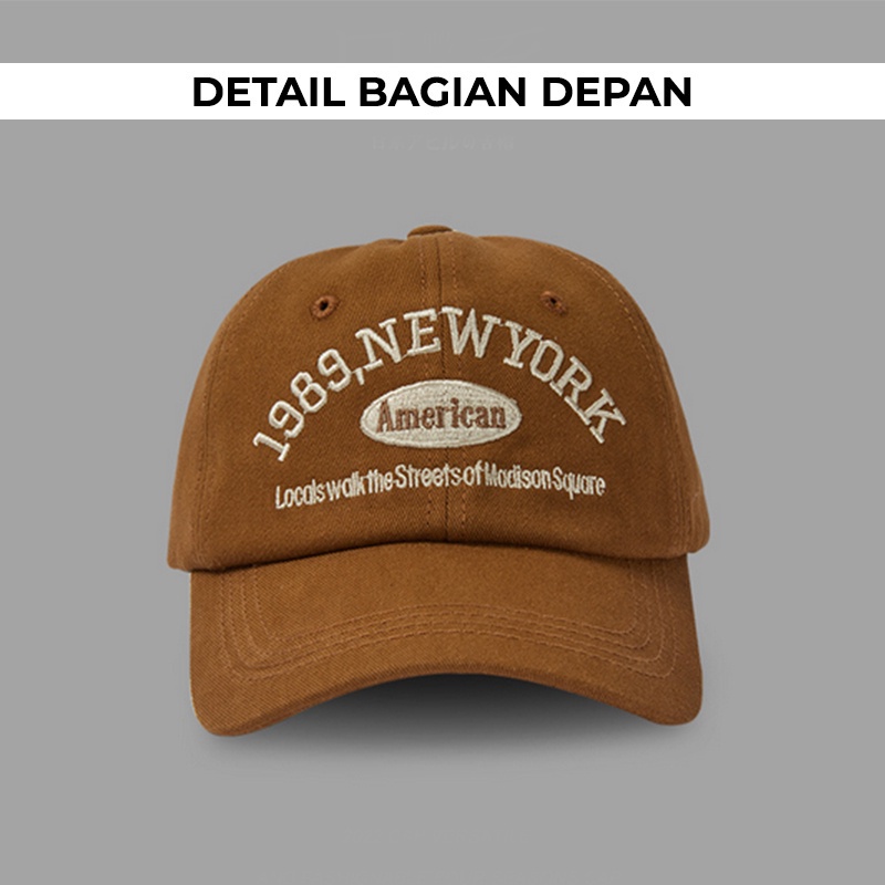 Topi Pria Baseball Dewasa 1989 New York Fashion Olahraga Sport Cap Import style cowo korea TTL