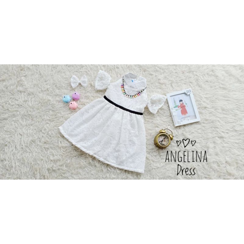 Angelina Dress FREE ACCESORIES  KALUNG | Dress Anak murah | Dress Dewasa | Dress Couple | Dress Brokat | Dress Brukat | Dress Natal anak murah| Baju Unik | Baju Anak Unik